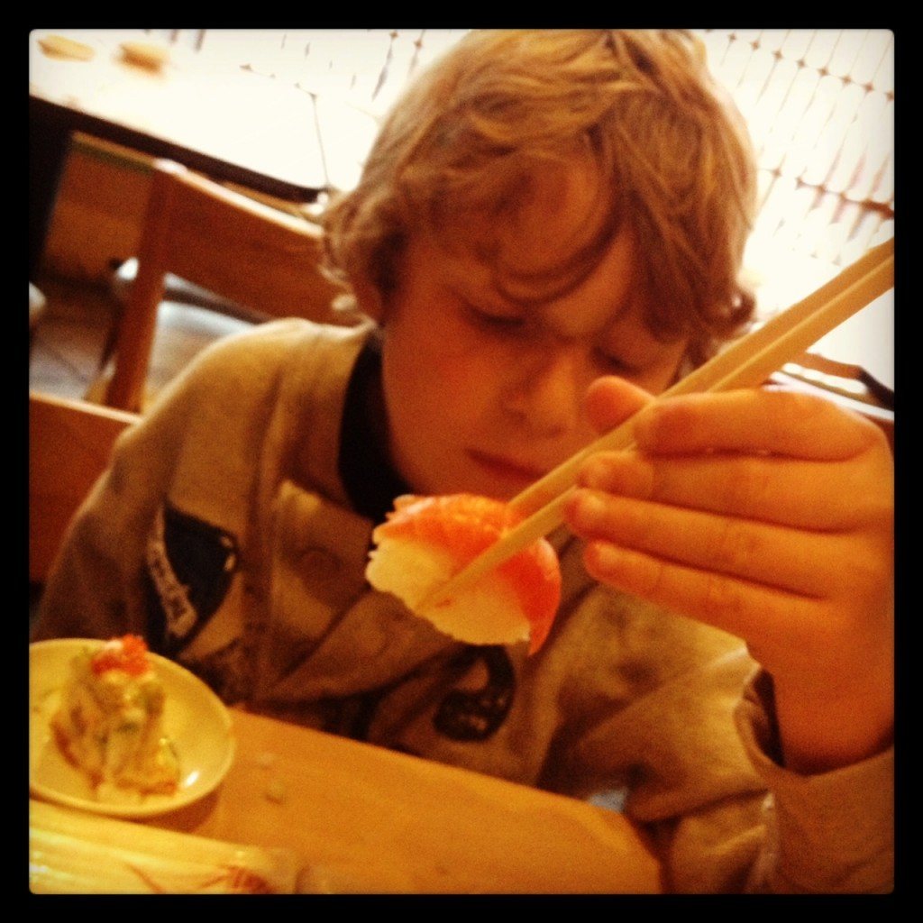 The boy and I went to all-you-can-eat-sushi. It was amazing.